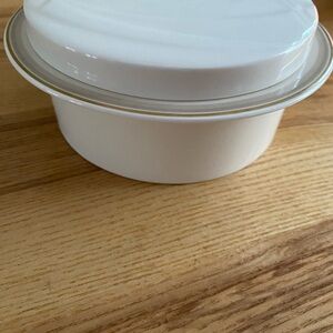 Royal Doulton White Ceramic Dish with Gold Accents